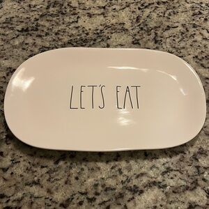 RAE DUNN Serving Platter - Large Oval - “LET’S EAT”!